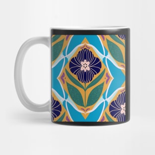 Vintage floral tile pattern Mug